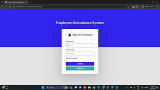 Employees Attendance System using PHP and MySQL | PHPGurukul