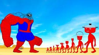 Evolution Of SPIDERMAN Vs Evolution Of MONSTER RADIATION : Monsters Ranked From Weakest To Strongest