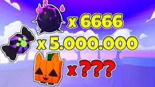 СКОЛЬКО HUGE PUMPKIN CAT ВЫПАДЕТ ИЗ 6666 ЯИЦ В PET SIMULATOR X ROBLOX