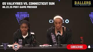 Kayla Thornton & Tiffany Hayes: GS Valkyries Postgame Presser vs. Connecticut Sun | 06.22.25