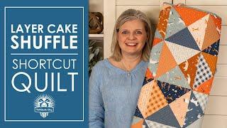 Easy Quarter-Square Triangle Blocks! Layer Cake Shuffle  Shortcut Quilt Pattern | Fat Quarter Shop