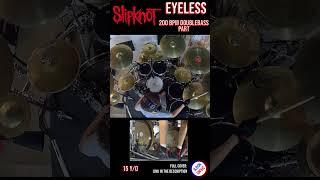 200 BPM DOUBLEBASS PART | EYELESS | SLIPKNOT | played by 15 y/o drummer #shorts