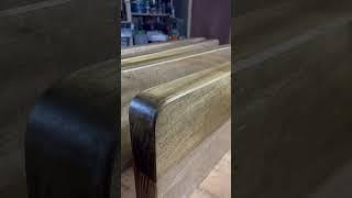 Finishing the floating shelves - Rubio monocoat walnut #diy #woodworking
