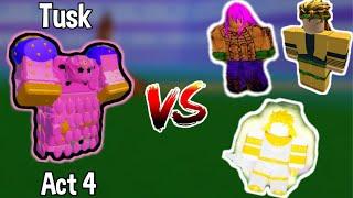 Tusk Act 4 VS All Bosses! [JoJo Blox]