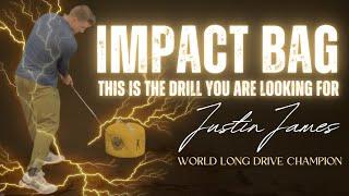 #1 Golf Impact Bag Drill -  World Champion Justin James how to properly use an impact bag for golf