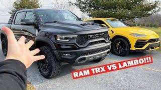 RACING MY NEW 702HP RAM TRX Against a LAMBORGHINI!!! *YOU WON'T BELIEVE THIS!*