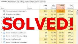 100% DISK USAGE Windows 10 FIX [SOLVED]