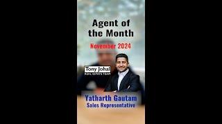 Congratulations to our Agent of the Month for November 2024 - Tony Johal Real Estate Team