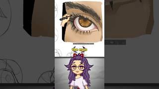 Coloring the eyes tips