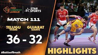 #TeluguTitans in playoff run with a win against #GujaratGiants! | #ProKabaddiOnStar HIGHLIGHTS