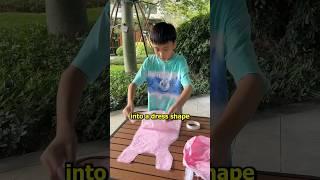 Max Makes A Dress From Plastic Bags #funny #funnyvideo
