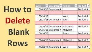 How to Delete Blank Rows in Excel