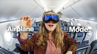 Vision Pro on an AIRPLANE | FULL Travel Experience & Features