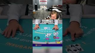 Xposed wins multi millions from these two hands #blackjack #poker #livecasino