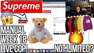 INSANE SUPREME x STEIFF TEDDY BEAR WEEK 18 LIVE COP FW18! | NOT SO LIMITED, BIG COOKS?