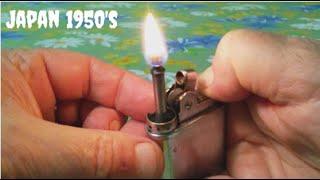 Old vintage BACCY-LITE TELESCOPIC petrol pocket lighter Старая бензиновая карманная зажигалка