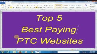 Top 5  Best Paying PTC Websites (Make Money from Paid to Click Websites)