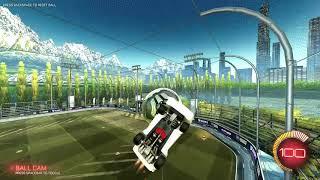 Ceiling shot POGO Musty Flick double tap! (rocket league)