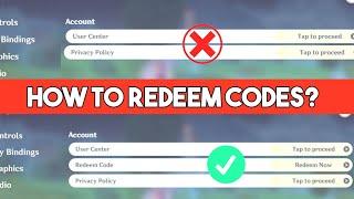 HOW TO REDEEM CODES IN GENSHIN IMPACT | HOW TO REDEEM CODES IN IOS IN GENSHIN IMPACT