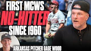 Arkansas Pitcher Gage Wood Reacts To His Historic Performance At The College World Series