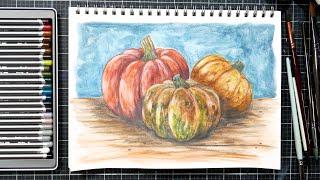 Fall Pumpkin Drawing with Derwent Graphitint! Join me for a free class 11/15/24