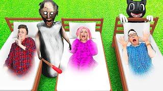 hide and seek under the BEDS from Granny GRANNY, Cartoon Cat and ZOONOMALIIA!