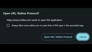 How to fix "Open URL: Roblox Protocol" problem.