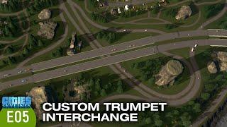 Designing a Custom Trumpet Interchange in Cities Skylines