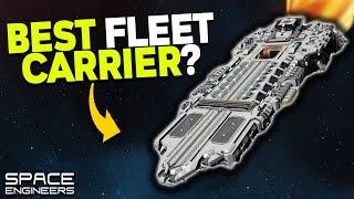 A GIANT Fleet Carrier In Space Engineers - Workshop Review!