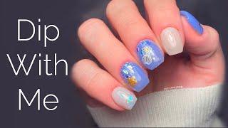 DIP WITH ME |  Seashell Inspired Nails with Stamping and Dip Powder | Revel Nail + Sparkle & Co