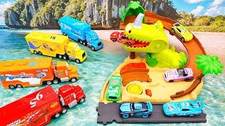 Disney Pixar Cars Unboxing Review | Disney and Pixar Cars on the Road Dino Playground Playset