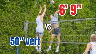 Backyard Volleyball vs 50-inch jumpers (ft. 6' 9" UCLA Hitter)