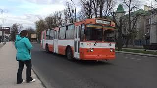 Ukraine, Cherkasy, trolleybus 1A ride from Площа Богдана Хмельницького to Площа "Соборна"