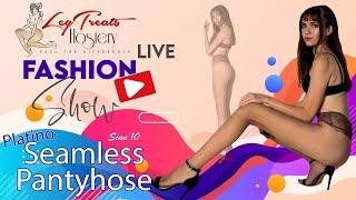 Platino Sinn 10 Ultra Sheer Seamless Pantyhose Try On and Review in 4K | LegTreats Studios