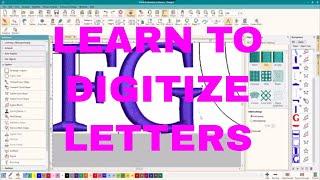 HATCH EMBROIDERY FREE TUTORIAL: Learn to digitize fonts and letters!!