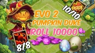 Битва Замков/ Эволюция 2 Прокачка Князь Тыква на максы/evo 2 Pumpkin Duke/roll 10000 накопленных