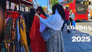 SOUTHALL Little India of London , West London Multicultural Walking Tour [4k HDR 60PFS]