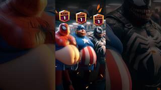 Gym freak| Who is Best? Spiderman  Venom  Captain America #marvel #shorts #brawlstars #gym