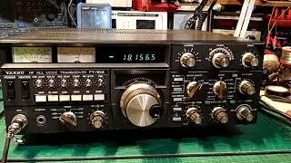 Yaesu FT-102 being tested after repair. OU5U Henry.