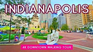 Downtown Indianapolis, Indiana   - 4K - Virtual Walking Tour