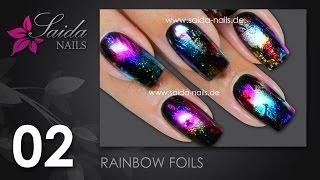 Rainbow Foil - Schnelles Nail-Art Foliendesign (Nailart leicht gemalt | Saida Nails)