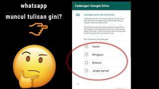 NGGAK BISA BUKA WA WHATSAPP || MUNCUL TULISAN MISTERIUS CADANGAN GOOGLE DRIVE