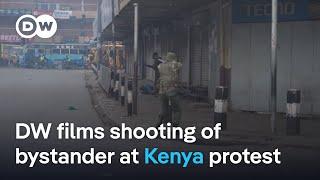 Kenyan police shoot trader at protests in Nairobi | DW News