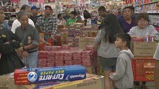 Stores packed on first day of fireworks sales