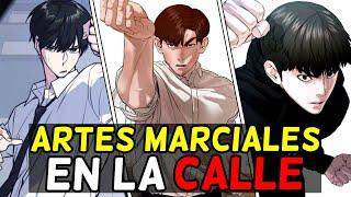 4 Manhwas de PELEAS escolares y artes marciales