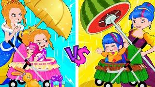 Your Mom Vs My Mom! Who is the Best Mommy?! Funny Situations | Poor Princess Life Animation