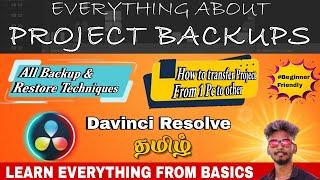 DaVinci Resolve Backup & Restore Tutorial in Tamil | Never Lose Your Edits | Complete Guide! 