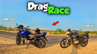 Yamaha YBR 125G vs Yamaha YBR125 Drag Race Top Speed | Show4x2