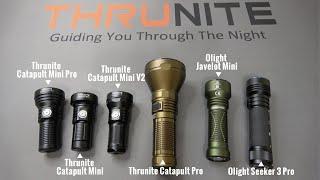 NEW Thrunite Catapult Mini Pro Comparison (Some of the BEST Throwers From Thrunite & Olight)