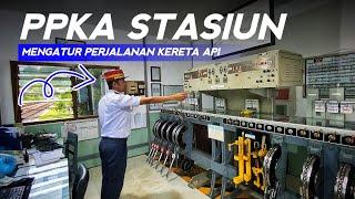 INI CARA KERJA PENGATUR PERJALANAN KERETA API‼️PPKA Melayani Kereta yang Melintas Stasiun